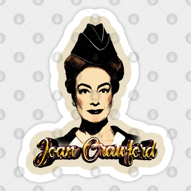 Joan Crawford - Engraving Style Sticker by Chase Merch